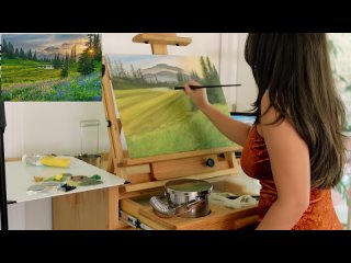 puffin asmr ~ asmr relax and oil paint with me - brush sounds, soft speaking, whispers 2